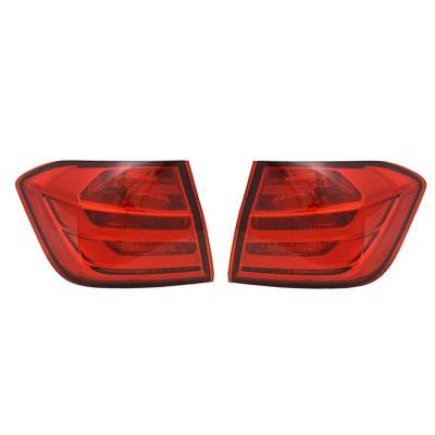 Rareelectrical - New Pair Of Outer Tail Lights Compatible With Bmw 328D Xdrive Sedan 2014 Bm2805104 Bm2804104 - Image 1