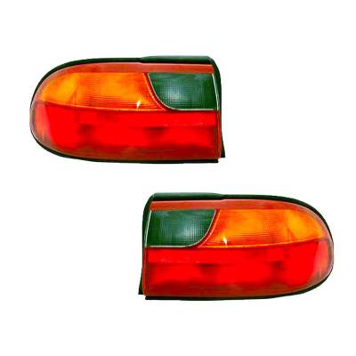 New Pair Of Tail Lights Compatible With Chevrolet Mailbut 1997-2003 Gm2800132 Gm2801132 15894726