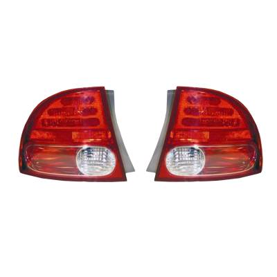 New Pair Of Tail Lights Compatible With Honda Civic Hybrid Sedan 2006 33501Snaa02 Ho2801165