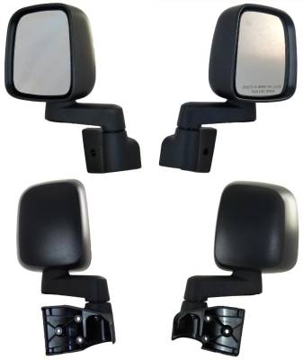 Rareelectrical - New Pair Of Side Mirror Compatible With Jeep Wrangler 2003-2006 55395060Ad 3335408R3mfm 4130011 - Image 1