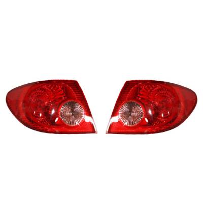 Rareelectrical - New Pair Of Tail Lights Compatible With Toyota Corolla 2005 2006 2007 2008 By Part Numbers - Image 1