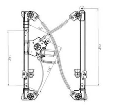 Rareelectrical - New Front Left Window Regulator Compatible With 04-05 Ford F-Series Crew Cab Standard Cab 3552-1993R - Image 1