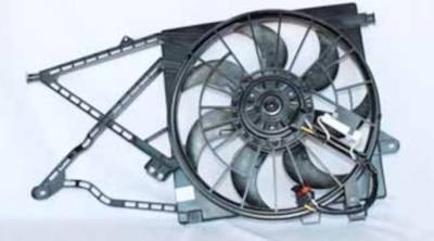 New Left Driver Side Engine Cooling Fan Assembly Compatible With 2001-02 Saturn L100 Sedan