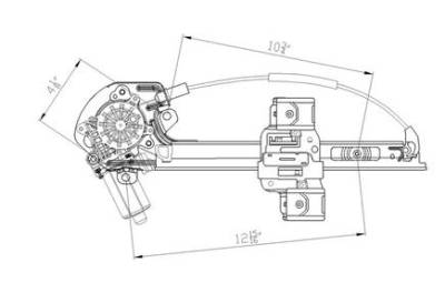 New Rear Right Window Regulator Compatible With 00-05 Buick Le Sabre Gm1551106 15231244 1552-1450R