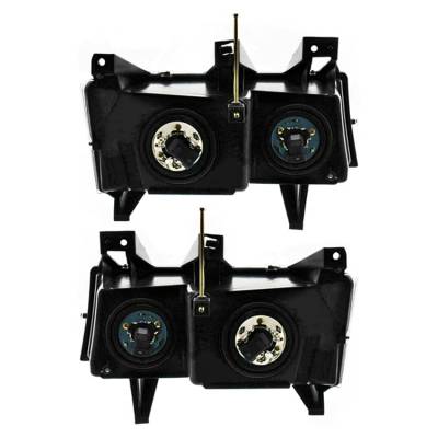Rareelectrical - New Pair Of Headlight Compatible With Gmc Canyon Sl Sle Extended 2004 By Part Number 20766570 - Image 1