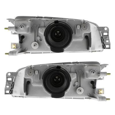 Rareelectrical - New Pair Of Halogen Headlights Compatible With Mitsubishi Mirage De Sedan 4 Door 1.5L 1997 1998 1999 - Image 1