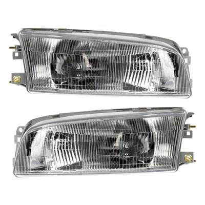 Rareelectrical - New Pair Of Halogen Headlights Compatible With Mitsubishi Mirage De Sedan 4 Door 1.5L 1997 1998 1999 - Image 2