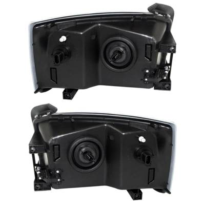 Rareelectrical - New Pair Of Headlight Compatible With Dodge Dakota Laramie Extended Crew 2005 By Part Number - Image 1