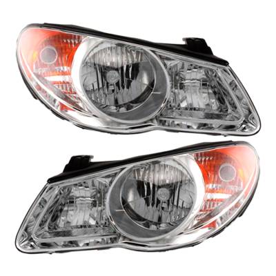 Rareelectrical - New Pair Of Headlight Compatible With Hyundai Elantra Gl Gls Sedan 2007-2009 By Part Number - Image 2