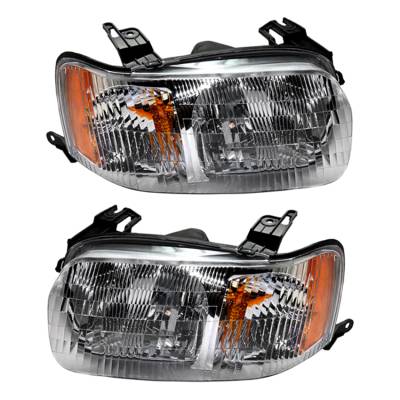 Rareelectrical - New Pair Headlights Compatible With Ford Escape Limited 2003 2004 By Part Numbers Fo2519103 4L8z - Image 2