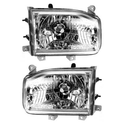 Rareelectrical - New Pair Of Halogen Headlights Compatible With Nissan Pathfinder Le 3.3L 1999 2000 2001 2002 2003 - Image 2