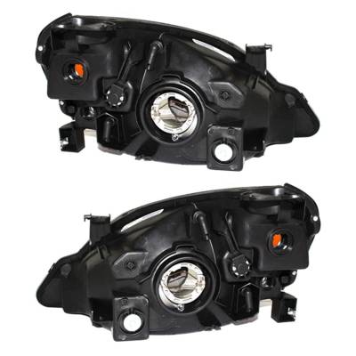 New Pair Of Halogen Headlight Compatible With Suzuki Aerio Base Premium Sedan 2006-2007 By Part