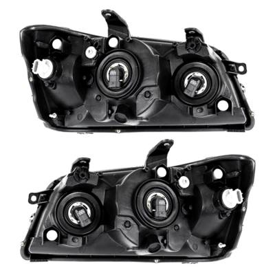 Rareelectrical - New Pair Of Halogen Headlights Compatible With Toyota Highlander Base Sport Utility 4 Door 2.4L 2001 - Image 1