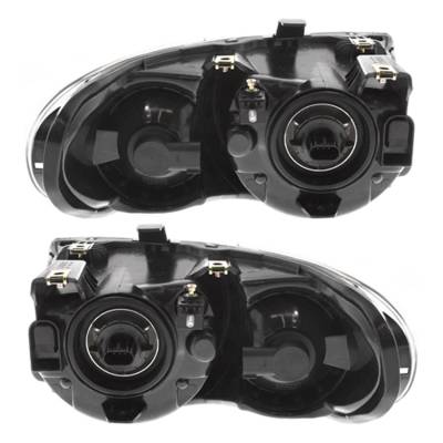 Rareelectrical - New Pair Of Halogen Headlight Compatible With Chrysler Town & Country 2005-2007 By Part Number - Image 1