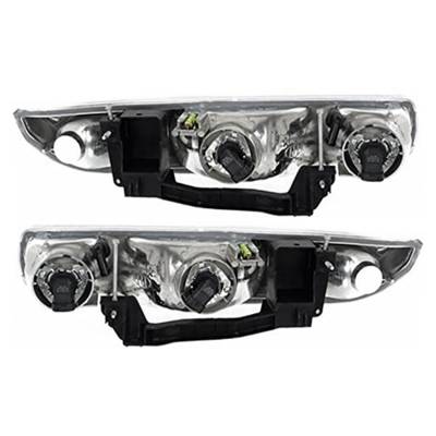 Rareelectrical - New Pair Halogen Headlights Compatible With Saturn Sl Base Sedan 1.9L 2000 2001 2002 By Part Number - Image 1