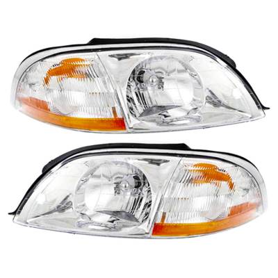 Rareelectrical - New Pair Of Headlights Compatible With Ford Windstar Base  Mini Cargo Van 3.8L 2001 2002 2003 Py - Image 2