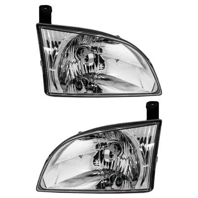 Rareelectrical - New Pair Halogen Headlights Compatible With Toyota Sienna Ce Mini Van 3.0L 2001 2002 2003 By Part - Image 2