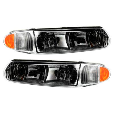 Rareelectrical - New Pair Of Headlights Compatible With Buick Regal Gs Ls Sedan 1997 1998 1999 2000 2001 2002 2003 - Image 2