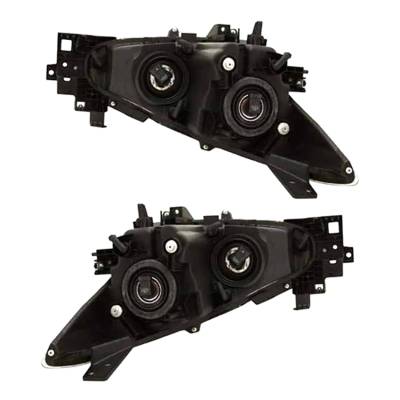 Rareelectrical - New Pair Of Halogen Headlight Compatible With Mazda 3 Hatchback 2014-2016 By Part Number Bpw1-51-0K0 - Image 1
