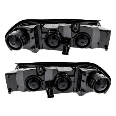 Rareelectrical - New Pair Of Headlights Compatible With Chevrolet Impala Base Sedan 2000 2001 2002 2003 2004 By Part - Image 1