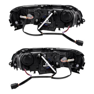 New Pair Of Halogen Headlight Compatible With Volvo Xc70 Ocean Race Wagon 2005-2007 By Part Number
