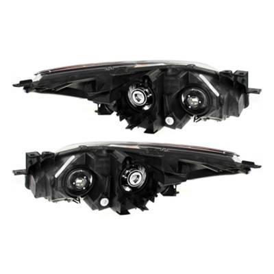 Rareelectrical - New Pair Of Halogen Headlight Compatible With Mazda 3 Hatchback 2010-2013 By Part Number - Image 1