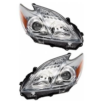 RAREELECTRICAL - New Pair Of Halogen Headlight Compatible With Toyota Prius Base Hatchback 2010-2011 By Part Number - Image 2