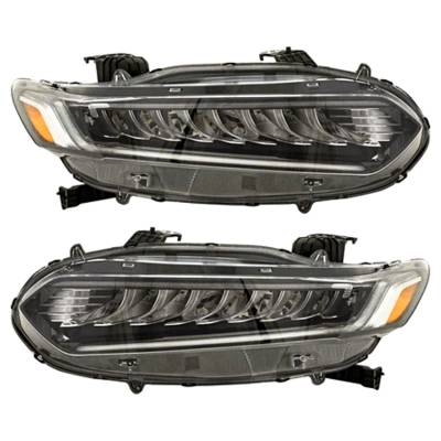 Rareelectrical - New Pair Of Headlight Compatible With Honda Accord Touring Sedan 2018 By Part Number 33100-Tva-A11 - Image 2