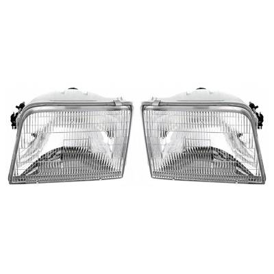 Rareelectrical - New Pair Of Headlight Compatible With Ford Ranger 1993 By Part Number F37z-13008-A F37z13008a - Image 2