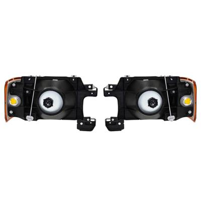 Rareelectrical - New Pair Of Headlight Compatible With Ford Bronco 1987-1991 By Part Number E9tz-13008-E E9tz13008e - Image 1
