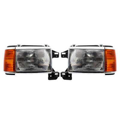 Rareelectrical - New Pair Of Headlight Compatible With Ford Bronco 1987-1991 By Part Number E9tz-13008-E E9tz13008e - Image 2