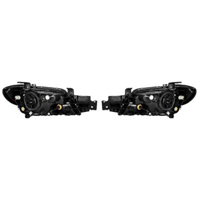 Rareelectrical - New Pair Of Headlight Compatible With Mitsubishi Outlander 2003 By Part Number Mn133516 Mn133515 - Image 1