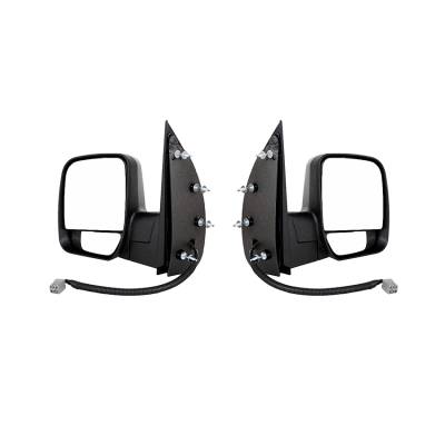 Rareelectrical - New Door Mirror Pair Compatible With Ford 03-07 Econoline Super Duty Dual Glass Puddle Light - Image 2