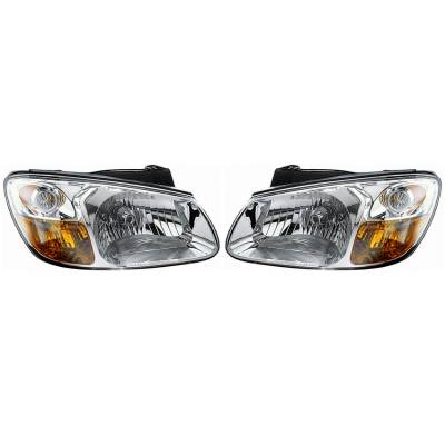 Rareelectrical - New Pair Of Halogen Headlight Compatible With Kia Spectra Lx Sedan 2007-2009 By Part Number - Image 2