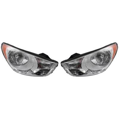Rareelectrical - New Pair Of Headlight Compatible With Hyundai Tucson Limited L Gls Gl Sport 2010 By Part Number - Image 2