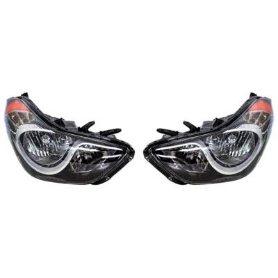 Rareelectrical - New Pair Of Headlight Compatible With Hyundai Elantra Sedan 2011 By Part Number 92102-3Y000 - Image 2