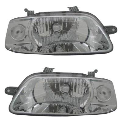 Rareelectrical - New Pair Of Headlights Compatible With Chevrolet Aveo Aveo5 1.6L 2004 2005 2006 2007 2008 By Part - Image 1