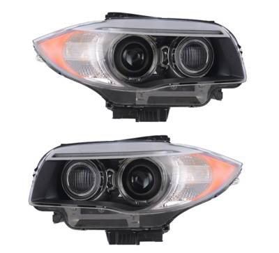 New OEM Valeo Pair Of Auto Adjust Xenon Headlights Compatible With Bmw 135I Bm2518138 44803
