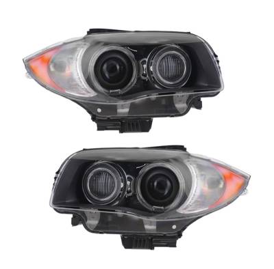 New OEM Valeo Xenon Auto Adjust Headlight Pair Compatible With Bmw 128I 2008-10 63127164932