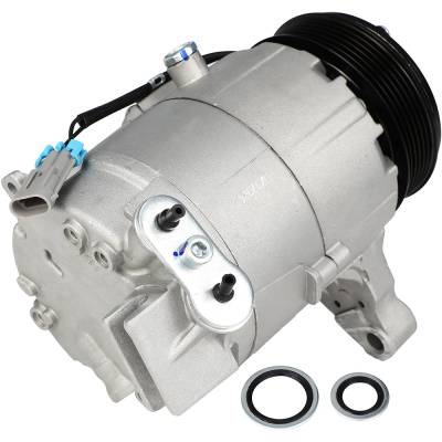 Rareelectrical - New A/C Compressor Compatible With Chevrolet Impala 2006 2007 2008 2009 2010 2011 By Part Numbers - Image 2