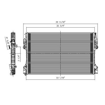 Rareelectrical - New Radiator Compatible With Porsche Panamera 4S Base Gts 2010-2016 97010613103 Po3010124 - Image 1