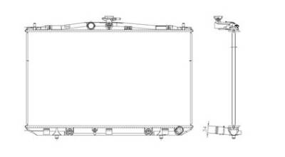Rareelectrical - New Radiator Assembly Compatible With Toyota 11 Sienna 2.7L 3.5L L4 V6 2672Cc 3456Cc 163 Cid - Image 3