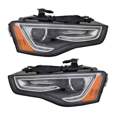 Rareelectrical - New Pair Of Headlights Compatible With Audi A4 Quattro Sedan 2012 2013 2014 2015 2016 2017 By Part - Image 2