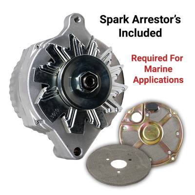 Rareelectrical - New 63A Alternator Kit W/ Spark Arrestors Fits Marine Al513x E27fba E27f10300ba - Image 3