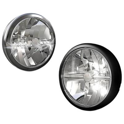 New OEM Valeo Cibie Oscar Led 7 Inch Full Black Auxiliary Light Compatible With Various Cars 45304