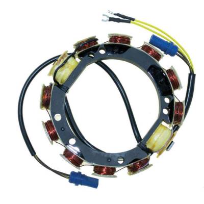 Rareelectrical - 9 Amp Stator Coil Compatible With Johnson/Evinrude 6 Cyl 3.500 Bore Cross Flow 150 Hp 1988 6 Cyl - Image 1