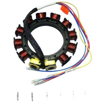 New Stator Compatible With Chrysler/Force Mariner Mercury 3 Cyl 3.375 Bore Looper 80 Hp 3 Cyl 3.375
