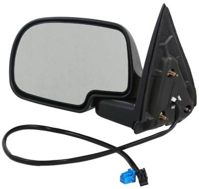 New Lh Door Mirror Compatible With Gmc 99-00 Sierra 1500 2500 Power W/ Heat Chrome Gm1320173