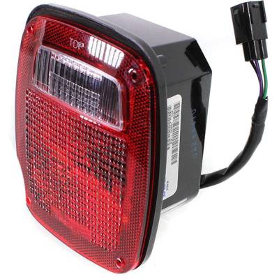 Rareelectrical - New Left Tail Lights Compatible With Jeep Wrangler 2.4L 2.5L 4.0L 1998 1999 2000 2001 2002 2003 2004 - Image 1