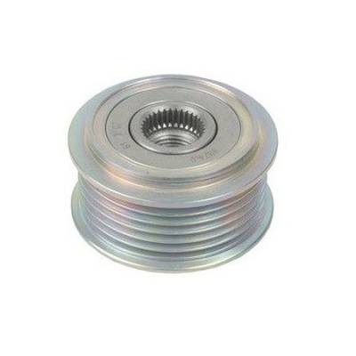 New 6 Groove Clutch Pulley Compatible With Ford Lincoln 2003-2008 Xw4u-10A352-Aa Ym2e-10N356-Aa